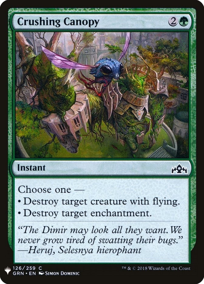 Image for Crushing Canopy (126) [The List Reprints] - Magic: The Gathering
