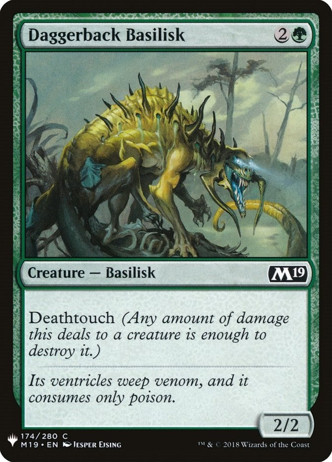Image for Daggerback Basilisk (174) [The List Reprints] - Magic: The Gathering