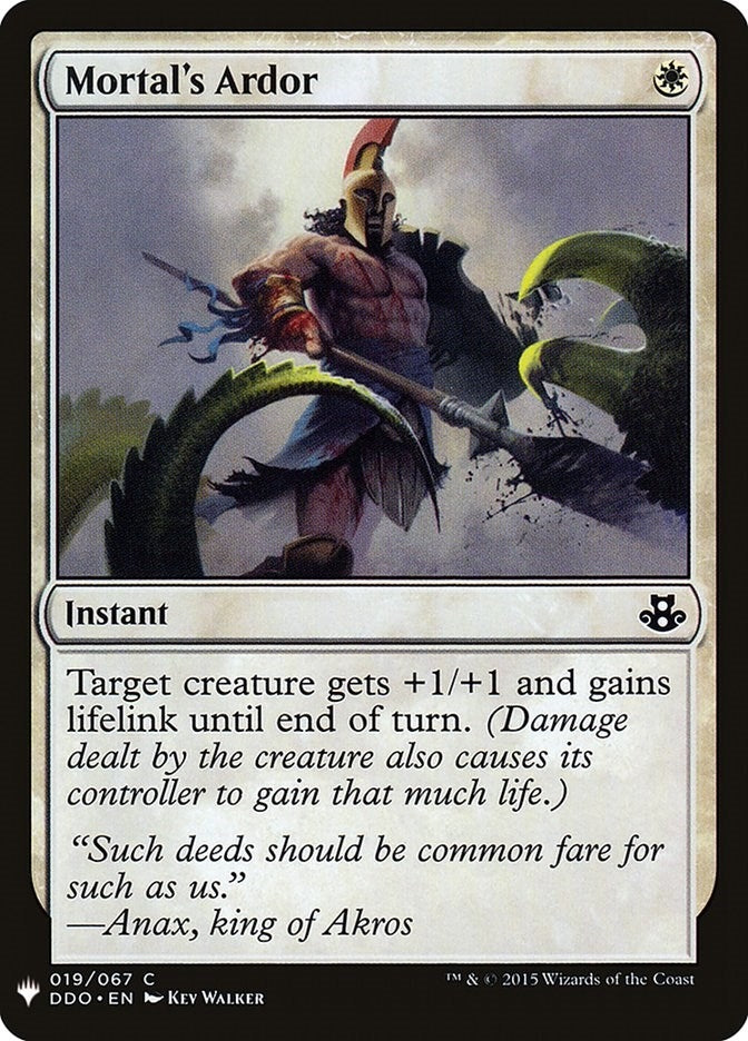 Image for Mortal's Ardor (19) [The List Reprints] - Magic: The Gathering