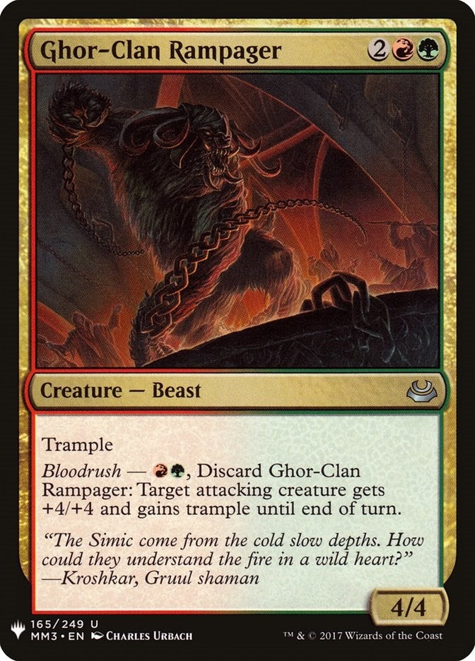 Image for Ghor-Clan Rampager (165) [The List Reprints] - Magic: The Gathering