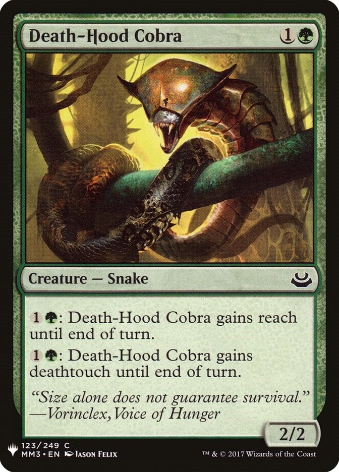 Image for Death-Hood Cobra (123) [The List Reprints] - Magic: The Gathering