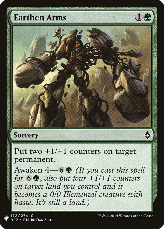 Image for Earthen Arms (172) [The List Reprints] - Magic: The Gathering
