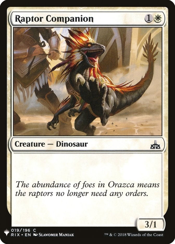 Image for Raptor Companion (19) [The List Reprints] - Magic: The Gathering