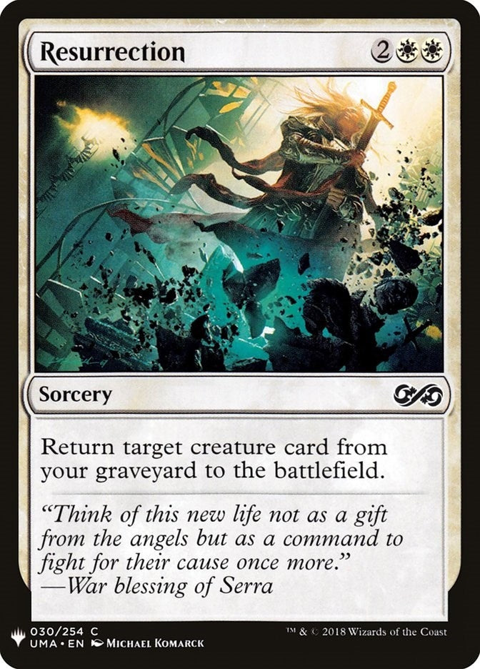 Image for Resurrection (30) [The List Reprints] - Magic: The Gathering