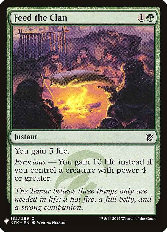 Image for Feed the Clan (132) [The List Reprints] - Magic: The Gathering