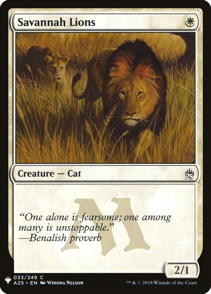 Image for Savannah Lions (33) [The List Reprints] - Magic: The Gathering
