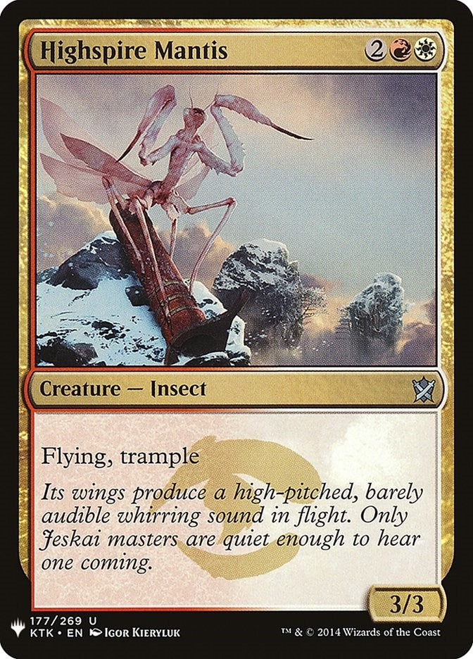 Image for Highspire Mantis (177) [The List Reprints] - Magic: The Gathering