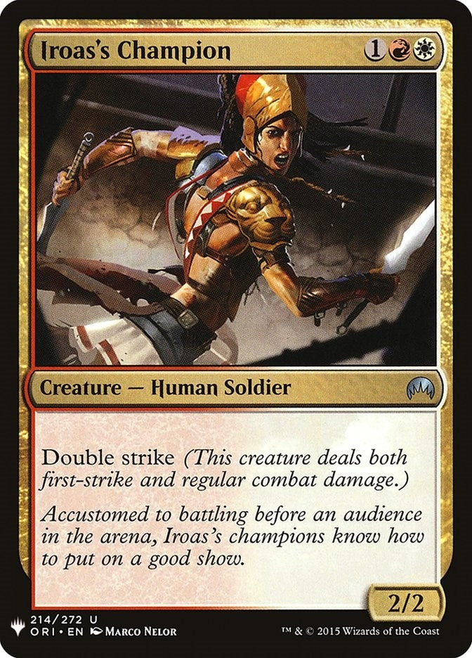 Image for Iroas's Champion (214) [The List Reprints] - Magic: The Gathering