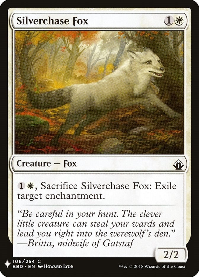 Image for Silverchase Fox (106) [The List Reprints] - Magic: The Gathering