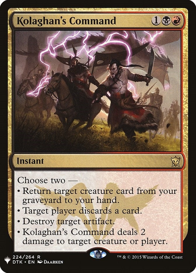 Image for Kolaghan's Command (224) [The List Reprints] - Magic: The Gathering