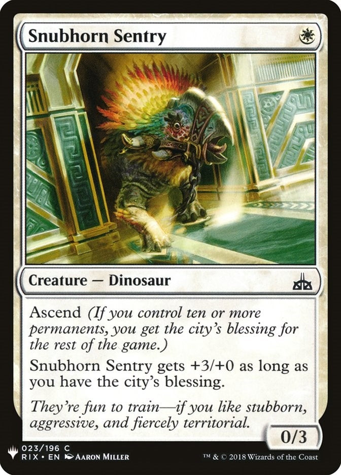 Image for Snubhorn Sentry (23) [The List Reprints] - Magic: The Gathering