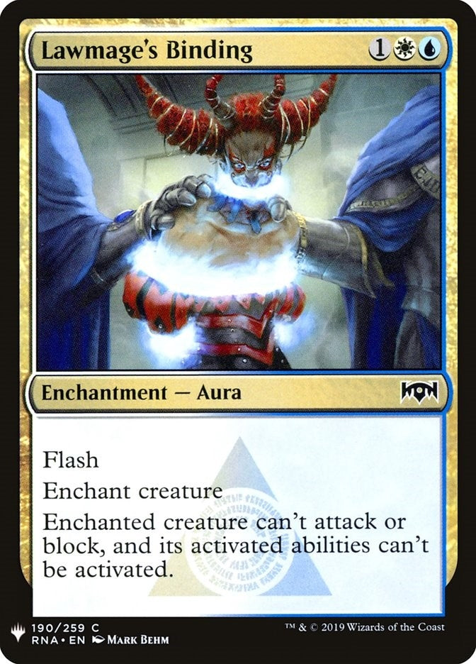 Image for Lawmage's Binding (190) [The List Reprints] - Magic: The Gathering