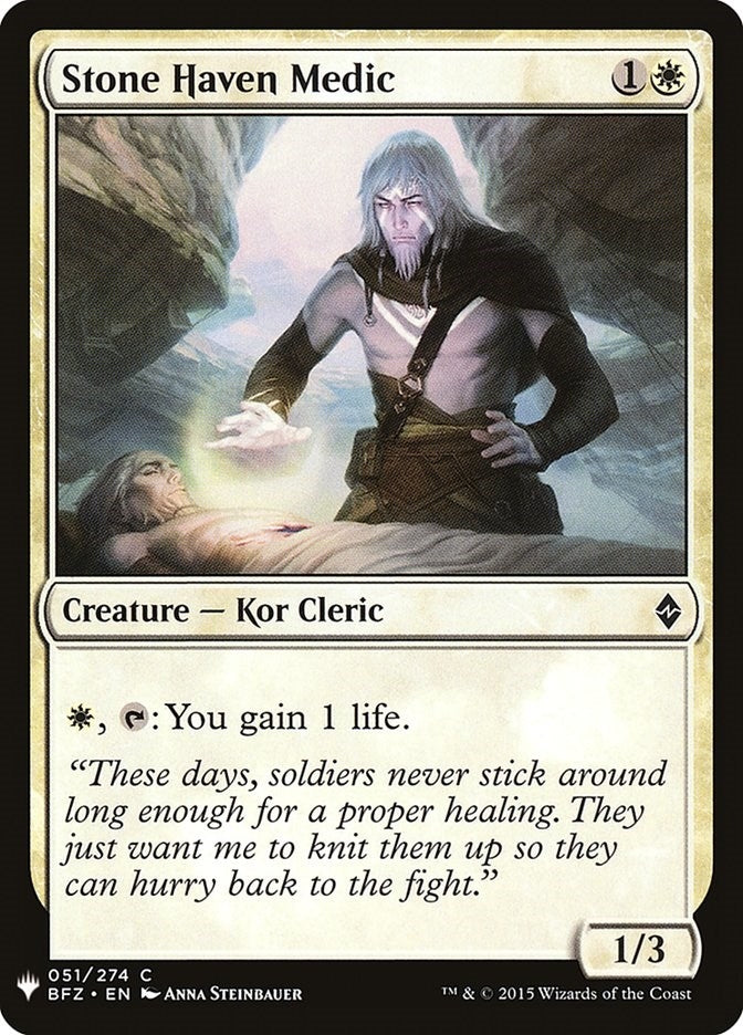 Image for Stone Haven Medic (51) [The List Reprints] - Magic: The Gathering