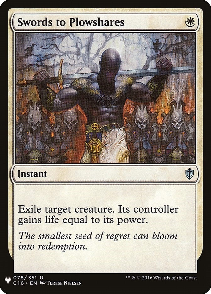 Image for Swords to Plowshares (C16) (78) [The List Reprints] - Magic: The Gathering