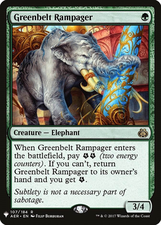 Greenbelt Rampager (107/184) [The List Reprints]