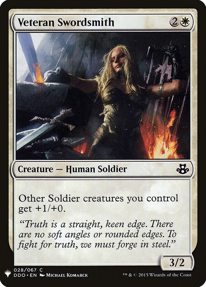 Image for Veteran Swordsmith (28) [The List Reprints] - Magic: The Gathering