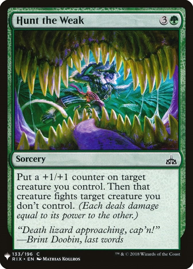 Image for Hunt the Weak (133) [The List Reprints] - Magic: The Gathering