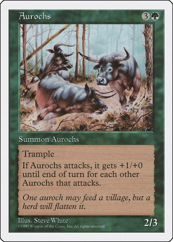 Image for Aurochs [Fifth Edition] - Magic: The Gathering