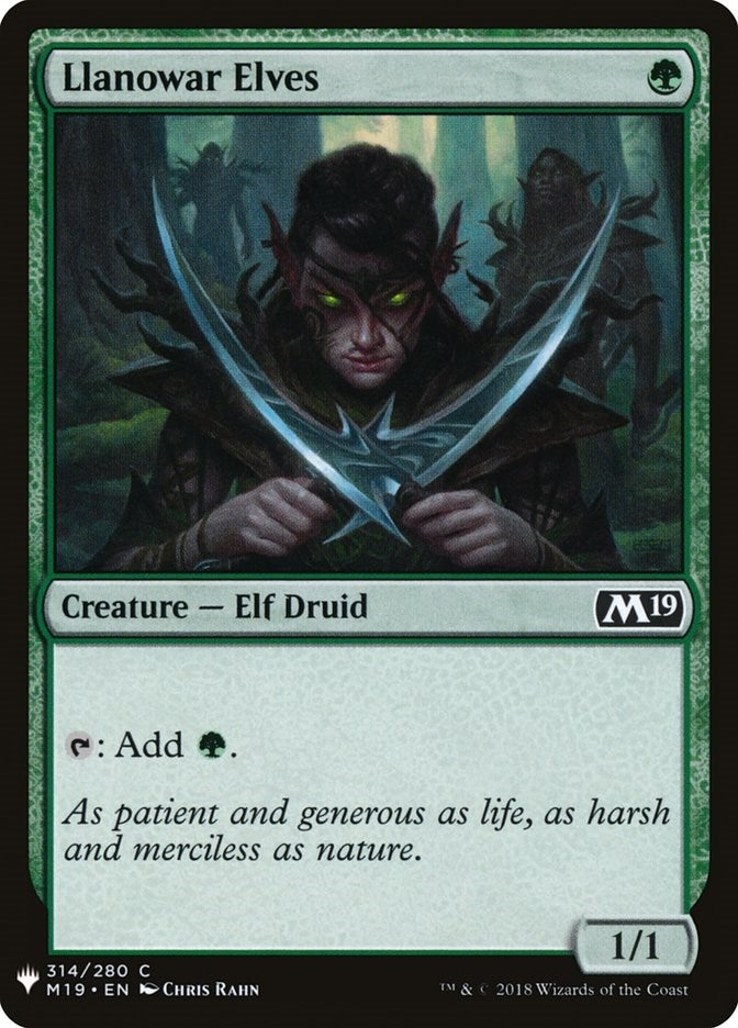 Image for Llanowar Elves (314) [The List Reprints] - Magic: The Gathering