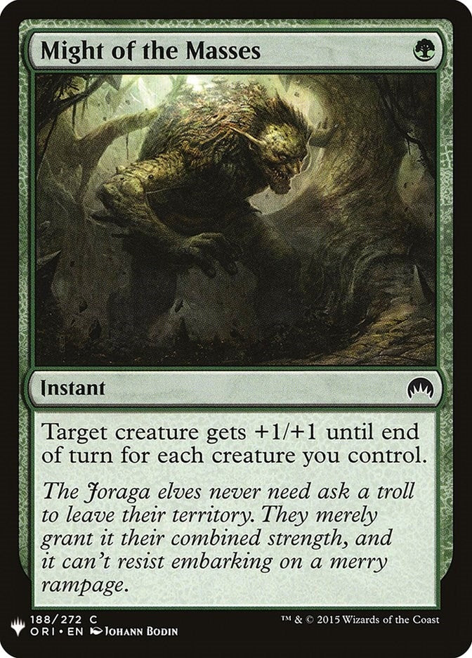 Image for Might of the Masses (188) [The List Reprints] - Magic: The Gathering
