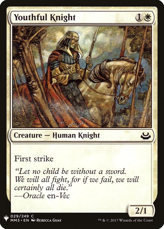 Image for Youthful Knight (29) [The List Reprints] - Magic: The Gathering