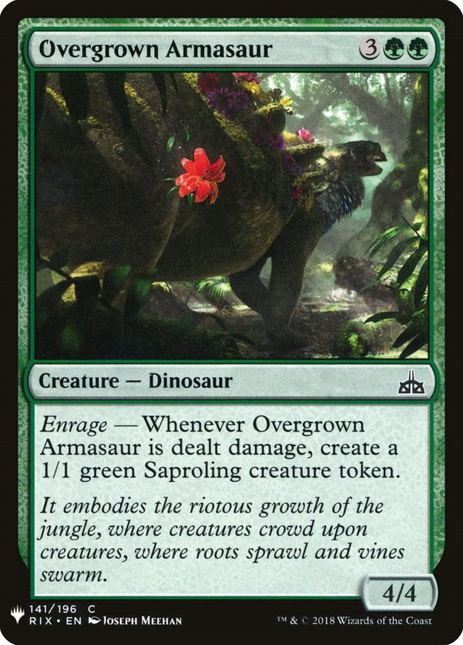 Image for Overgrown Armasaur (141) [The List Reprints] - Magic: The Gathering