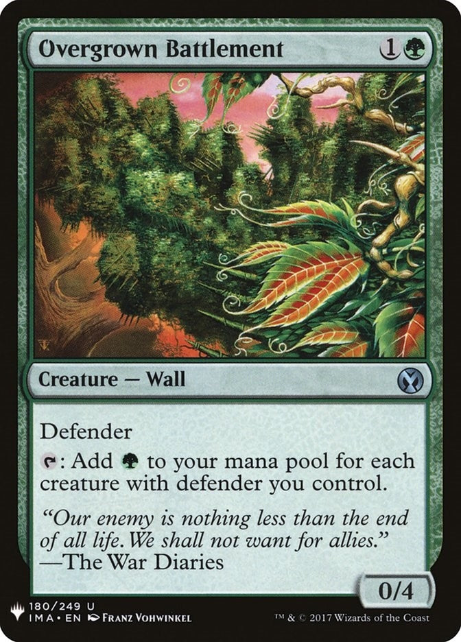Image for Overgrown Battlement (180) [The List Reprints] - Magic: The Gathering
