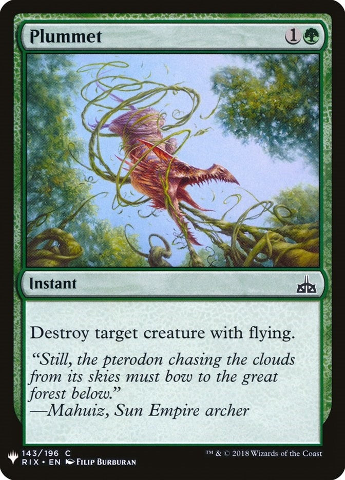 Image for Plummet (143) [The List Reprints] - Magic: The Gathering