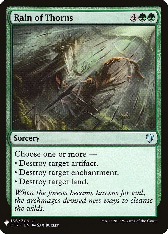 Image for Rain of Thorns (156) [The List Reprints] - Magic: The Gathering