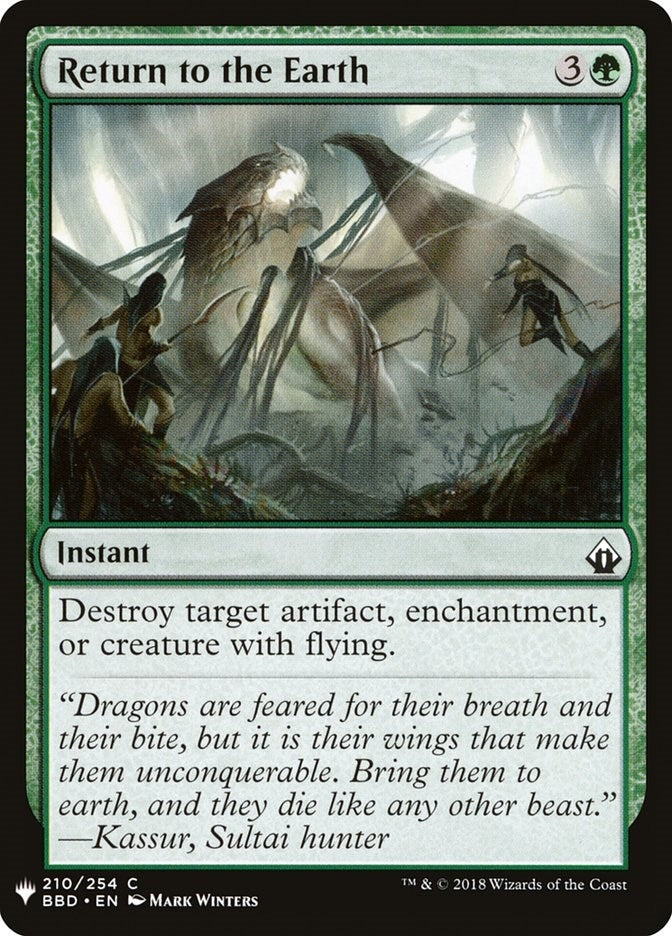 Image for Return to the Earth (210) [The List Reprints] - Magic: The Gathering