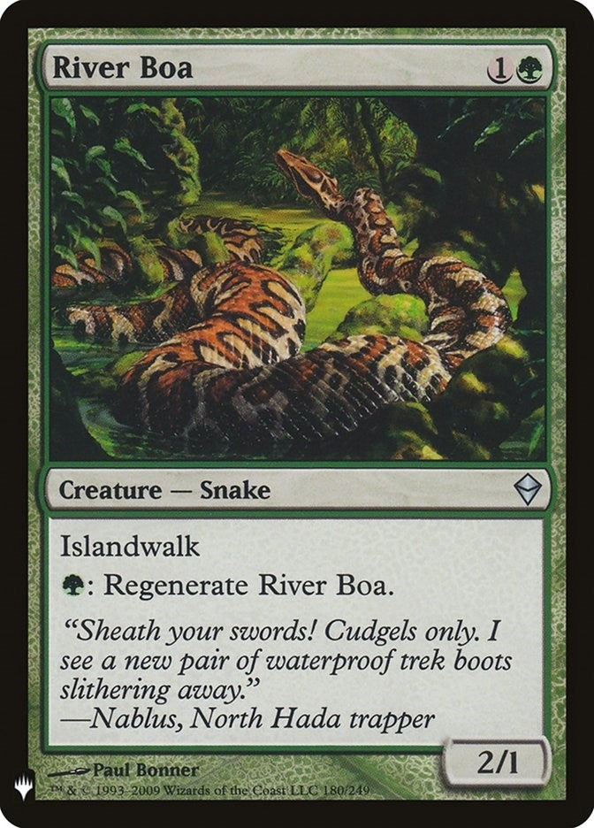 Image for River Boa (180) [The List Reprints] - Magic: The Gathering