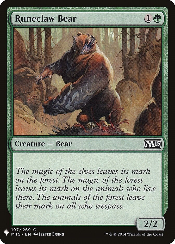 Image for Runeclaw Bear (197) [The List Reprints] - Magic: The Gathering