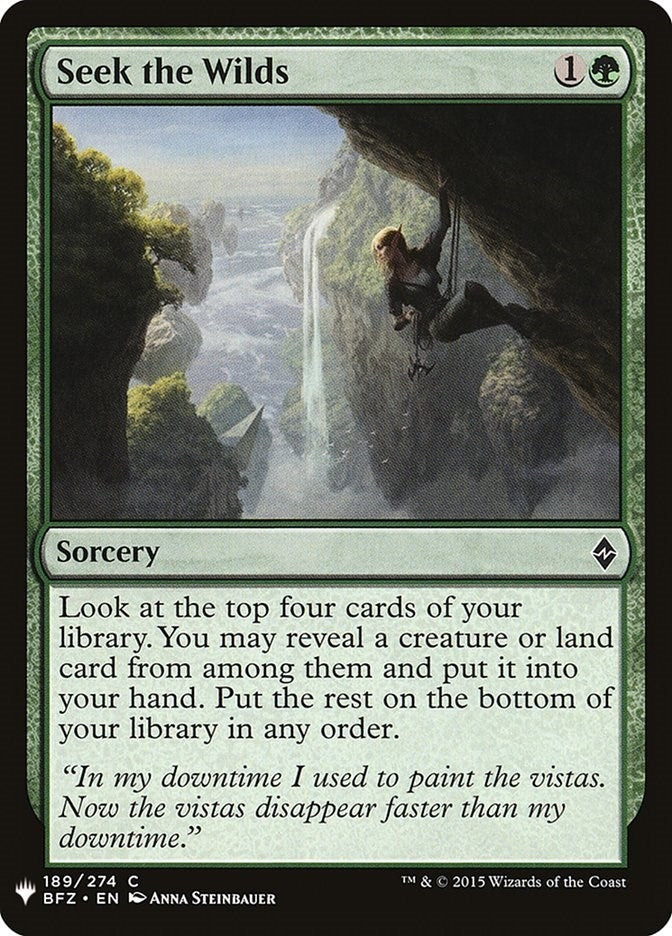 Image for Seek the Wilds (189) [The List Reprints] - Magic: The Gathering