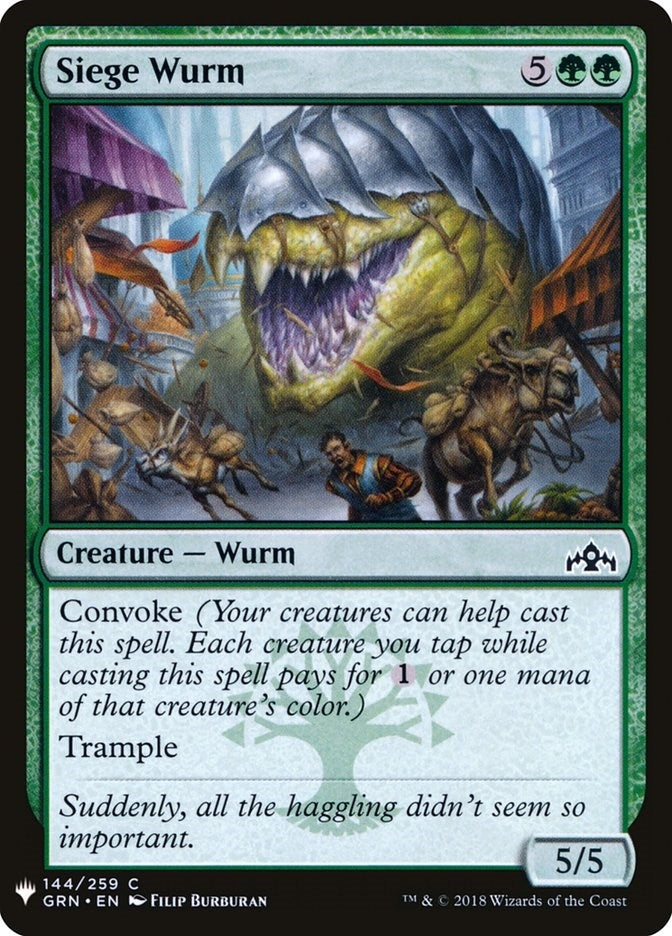 Image for Siege Wurm (144) [The List Reprints] - Magic: The Gathering