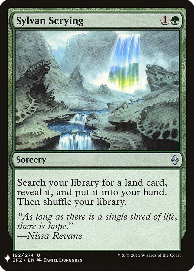 Image for Sylvan Scrying (192) [The List Reprints] - Magic: The Gathering