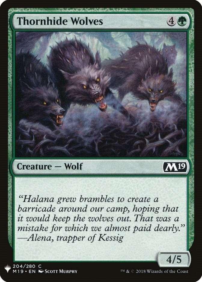 Image for Thornhide Wolves (204) [The List Reprints] - Magic: The Gathering