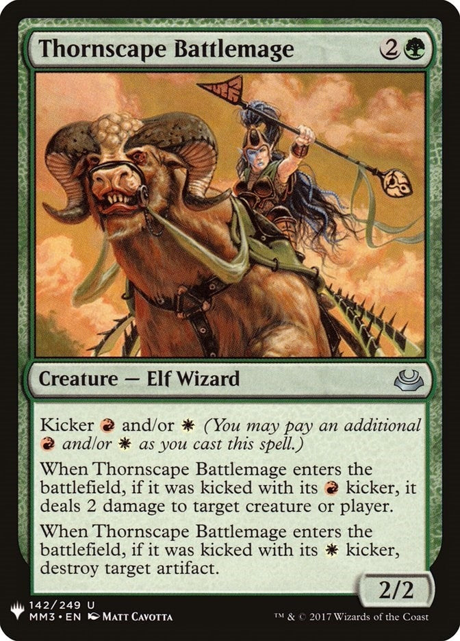 Image for Thornscape Battlemage (142) [The List Reprints] - Magic: The Gathering