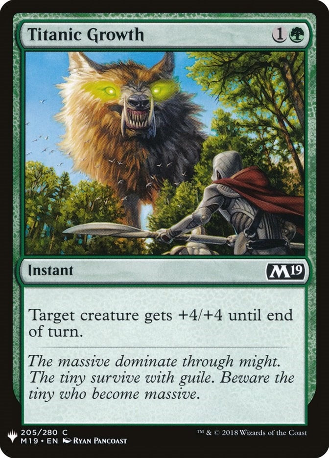 Image for Titanic Growth (205) [The List Reprints] - Magic: The Gathering