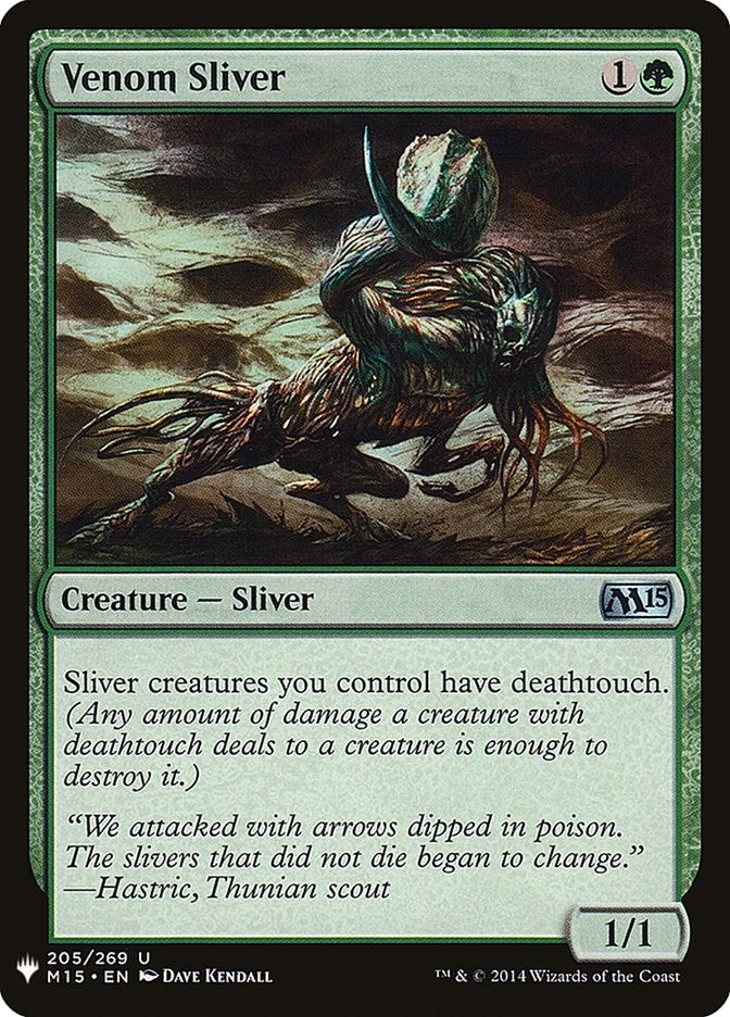 Image for Venom Sliver (205) [The List Reprints] - Magic: The Gathering