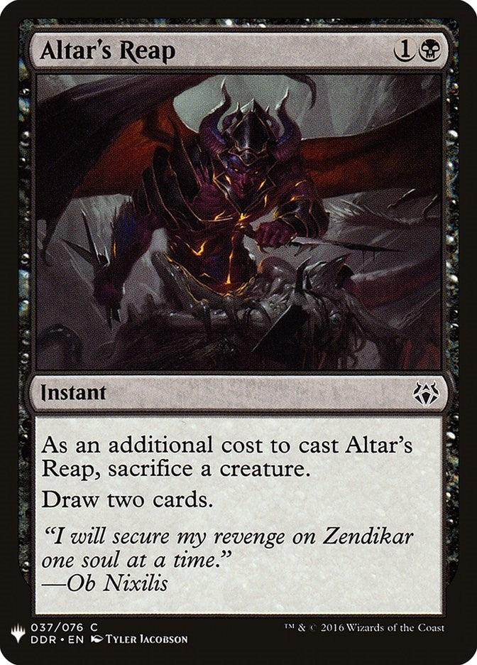 Image for Altar's Reap (37) [The List Reprints] - Magic: The Gathering