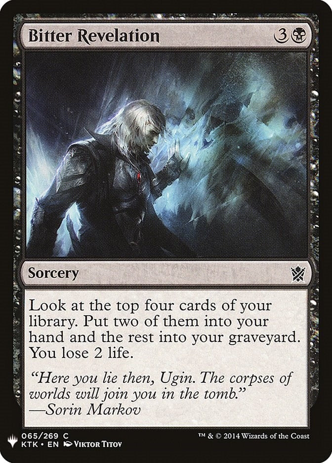 Image for Bitter Revelation (65) [The List Reprints] - Magic: The Gathering