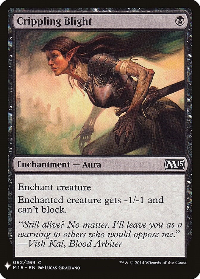 Image for Crippling Blight (92) [The List Reprints] - Magic: The Gathering