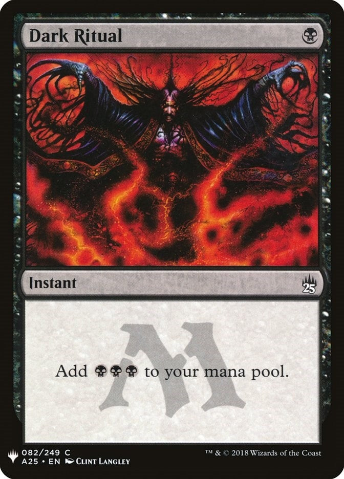 Image for Dark Ritual (A25) (82) [The List Reprints] - Magic: The Gathering