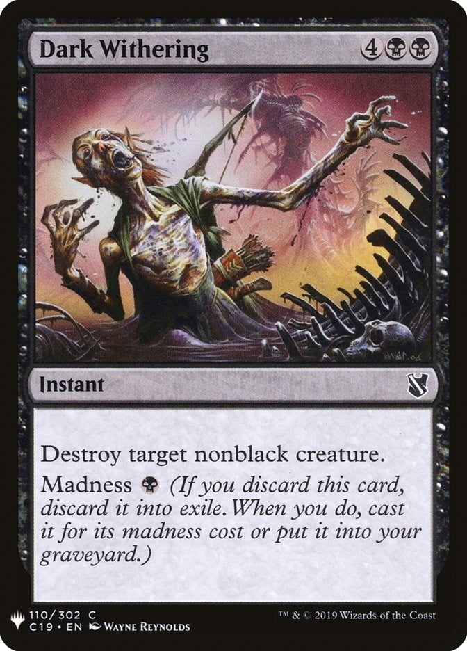 Image for Dark Withering (110) [The List Reprints] - Magic: The Gathering