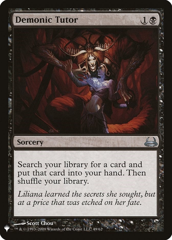 Image for Demonic Tutor (DVD) (49) [The List Reprints] - Magic: The Gathering