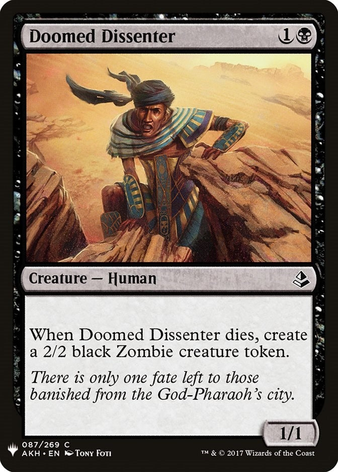 Image for Doomed Dissenter (87) [The List Reprints] - Magic: The Gathering