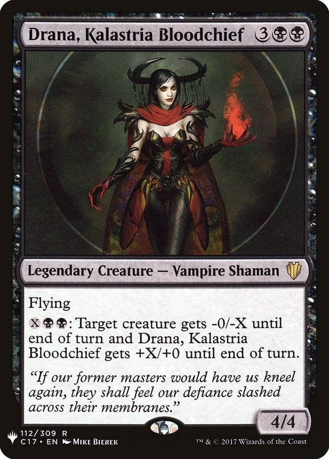 Image for Drana, Kalastria Bloodchief (112/309) [The List Reprints] - Magic: The Gathering