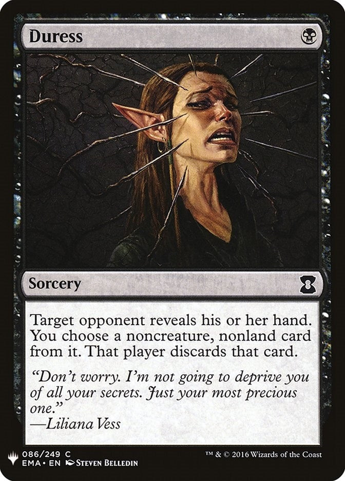 Image for Duress (86) [The List Reprints] - Magic: The Gathering