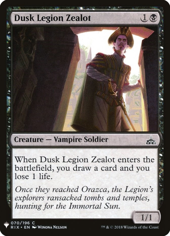 Image for Dusk Legion Zealot (70) [The List Reprints] - Magic: The Gathering