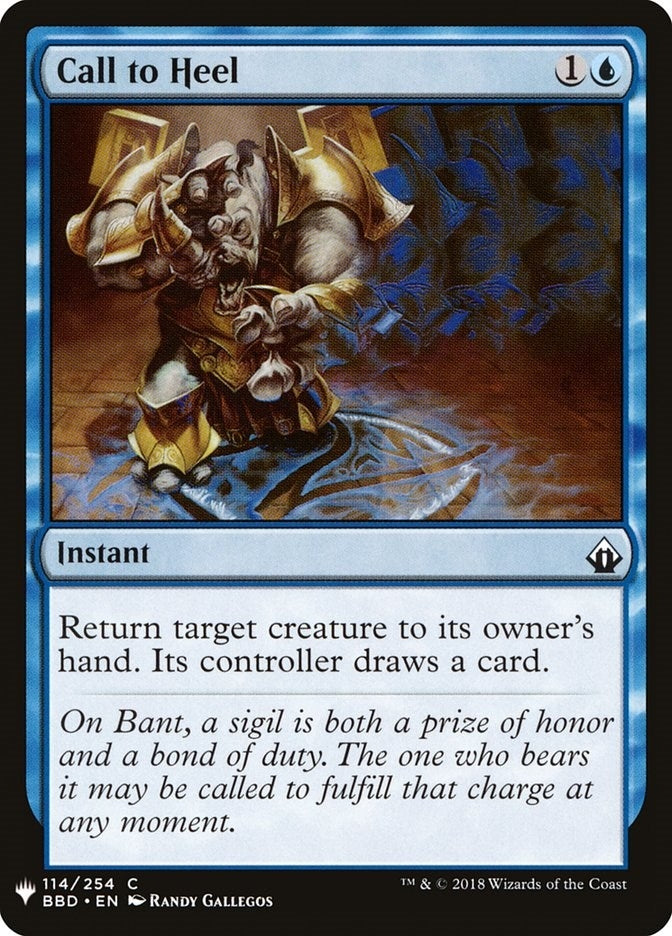 Image for Call to Heel (114) [The List Reprints] - Magic: The Gathering